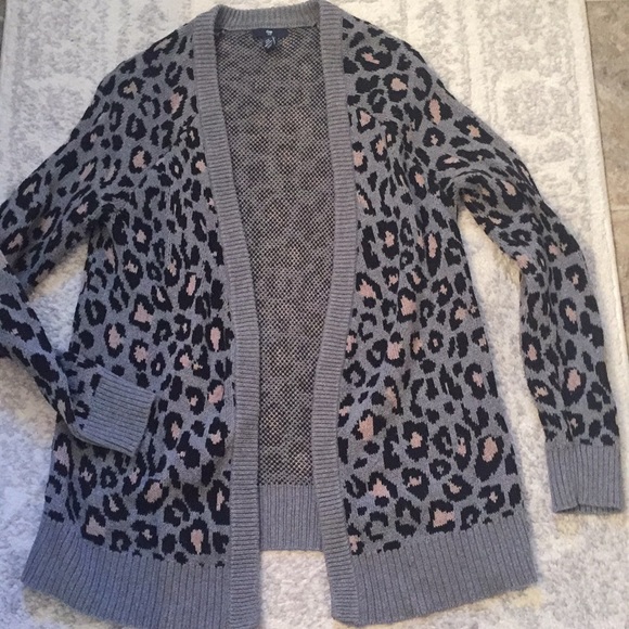 GAP Sweaters - Animal print cardigan